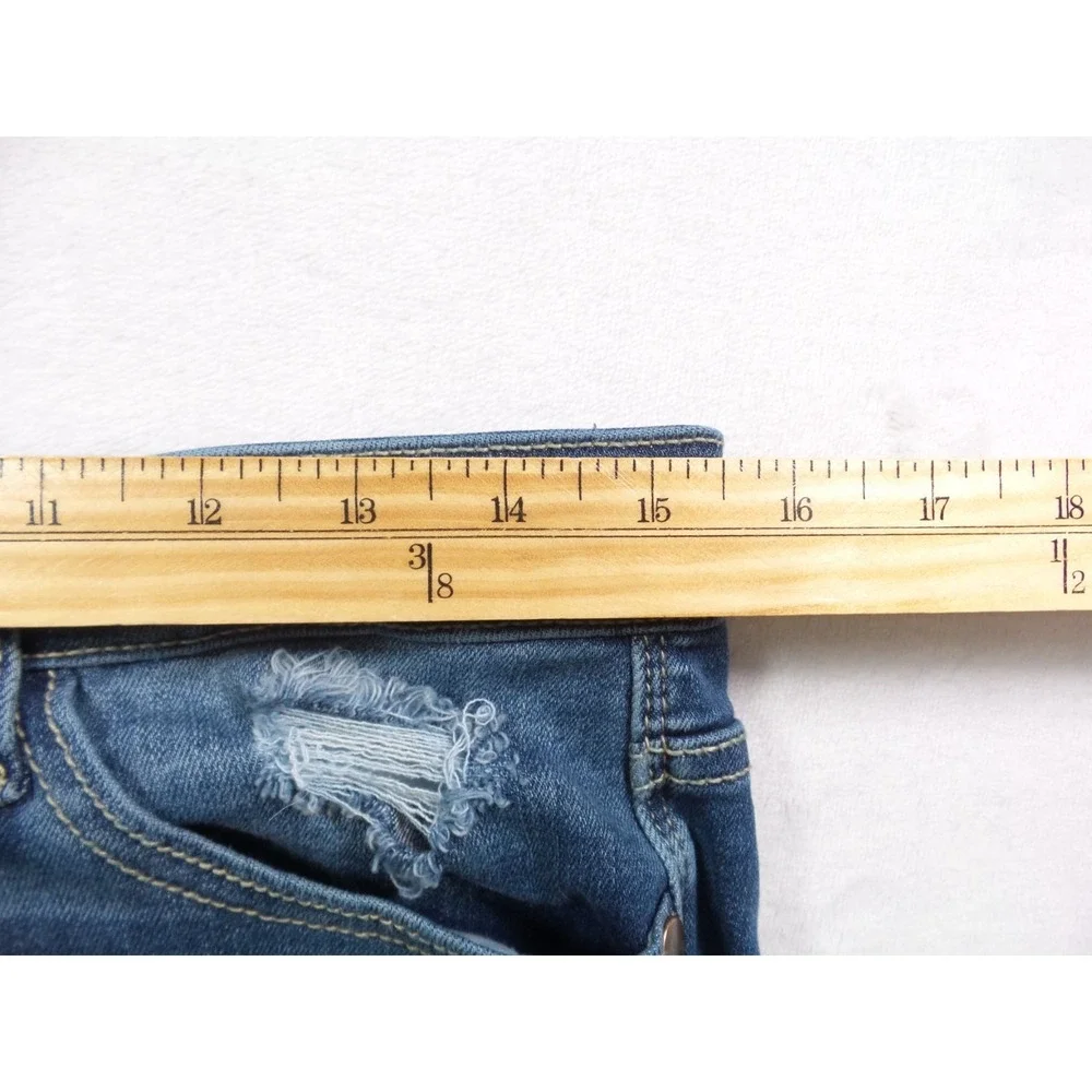 Judy Blue‎ Jeans Womens Size 11/30 Blue Denim Janette Camo Patch Skinny Fit